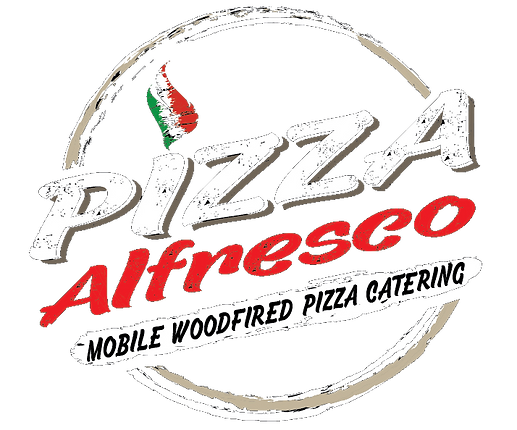 Pizza Alfresco Event and Party Catering Logo Woodfired Pizza